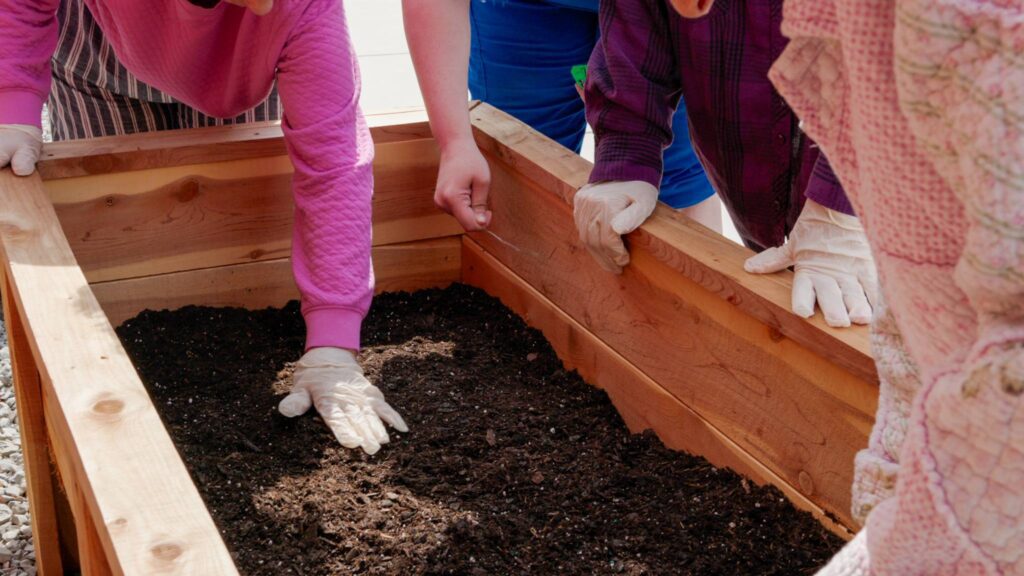 A garden for residents of Care Manor who need long term care